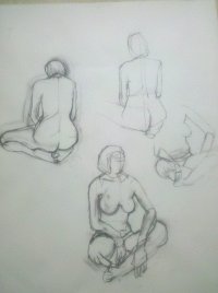 Nude drawing studies