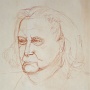 Portrait I<br />Rötelzeichnung auf Papier<br />2011<br />59 x 42 cm